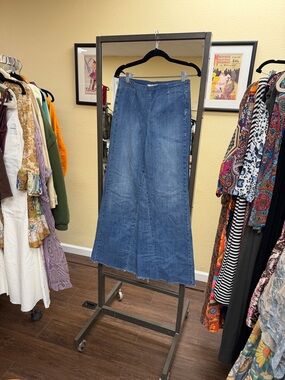 We The Free Blue Wide-Leg Denim jeans